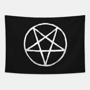 reversed pentagram Tapestry