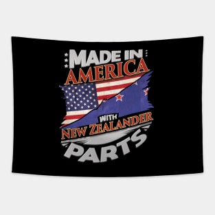 Made In America With New Zealander Parts - Gift for New Zealander From New Zealand Tapestry