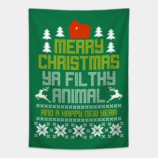 Merry Christmas Ya Filthy Animal Tapestry