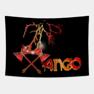 Xango - double thunder Axe monogram w Lightning Bolt Tapestry