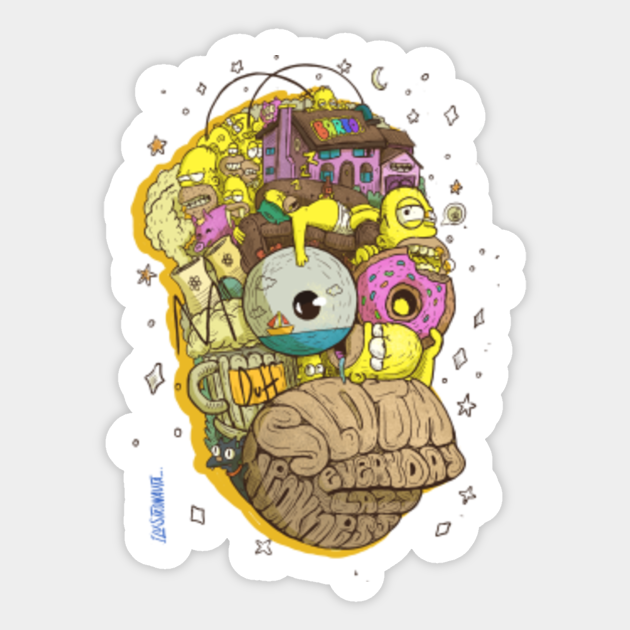 Trippy Cartoon Face Cartoons Sticker Teepublic Sending your request to picture to people server. trippy cartoon face