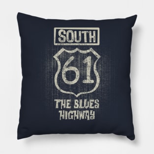 South 61 The Blues Highway Vintage Pillow