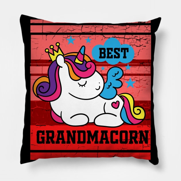 Grandmacorn Grandma Unicorn Pillow by Imutobi