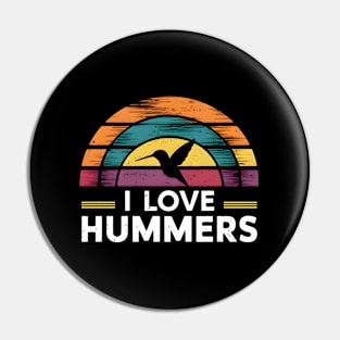 I Love Hummers Colibri Hummingbird Pin