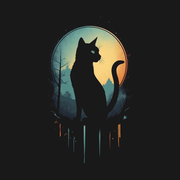 Cat Silhouette by Trip Tank