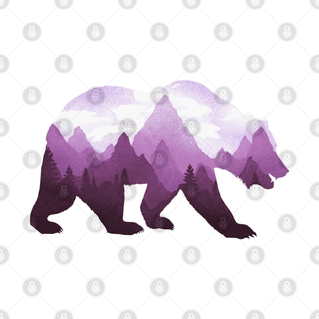 Dramabite Bear Double Exposure Grizzly Surreal Wildlife Animal by dramabite