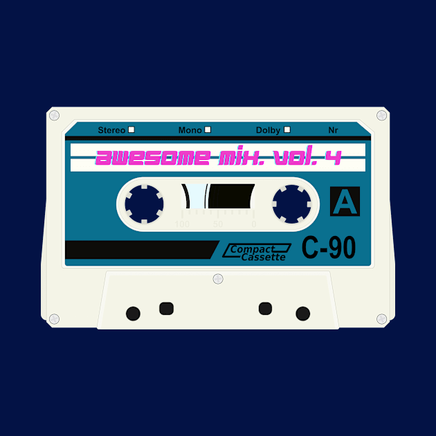 Awesome Mixtape Vol. 4 Guardians Of The Galaxy cassette tape by waltzart