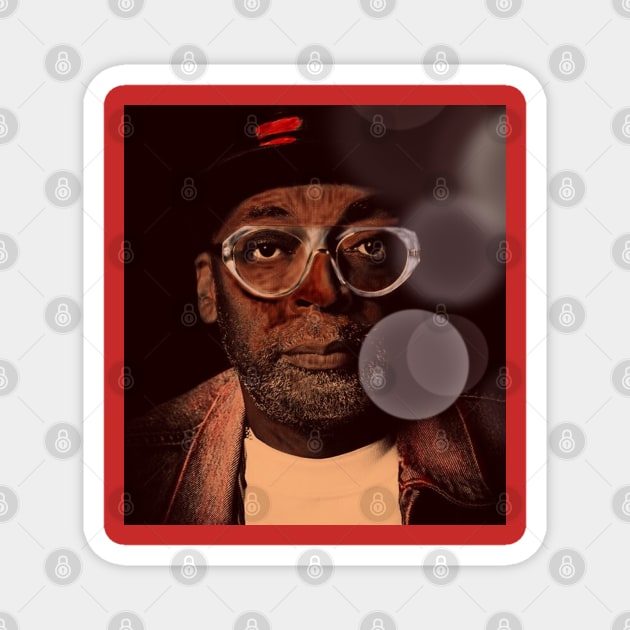 Faded Spike Lee Magnet by MovingObject