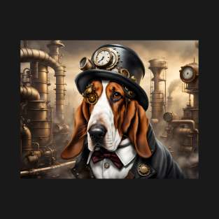 Steampunk Basset Hound T-Shirt