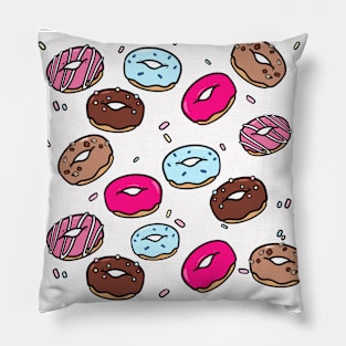 Donuts and sprinkles pattern Pillow