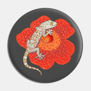Tokay Gecko and Rafflesia Pin