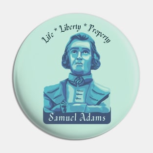 Samuel Adams Portrait and Quote Pin