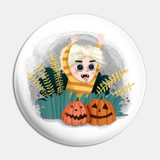 A vampire. The vampire boy. Halloween Cartoon style drawing. Pin