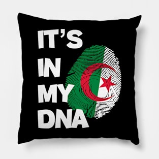 Flag of algeria fingerprint Pillow