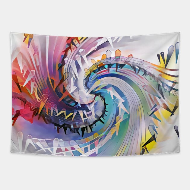 Avante-Garde Jazz Tapestry by ArtlyStudio