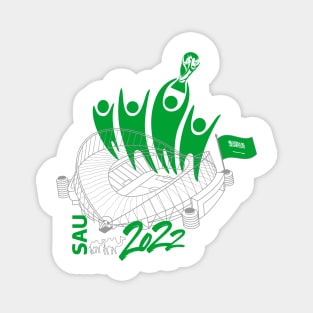 Saudi Arabia World Cup Soccer 2022 Magnet