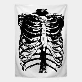 Skeleton Ribs | Skeletons | Anatomy | Bones | Rib Cage | Black and White | Tapestry