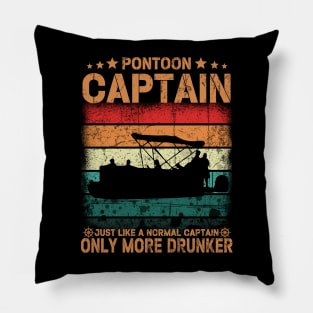 Pontoon Captain Boat Lake Boating Beer Pillow