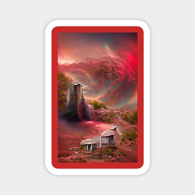 Beautiful House on Mars Magnet by ArtStudioMoesker