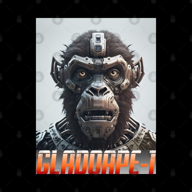 GLADOAPE 1 Robotic Space War Gladiator ape T-Shirt by nowbix