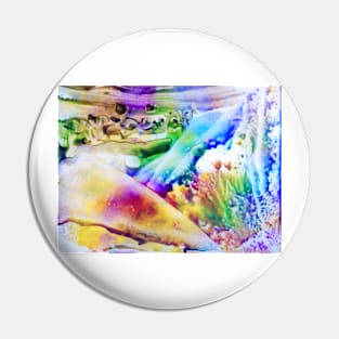 Encaustic Nr 04 - And the World Was Filled With Rainbow Colours Pin