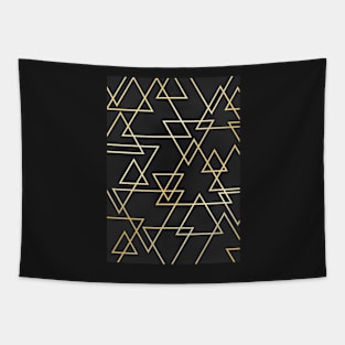 Black & Gold Geo Pattern Tapestry