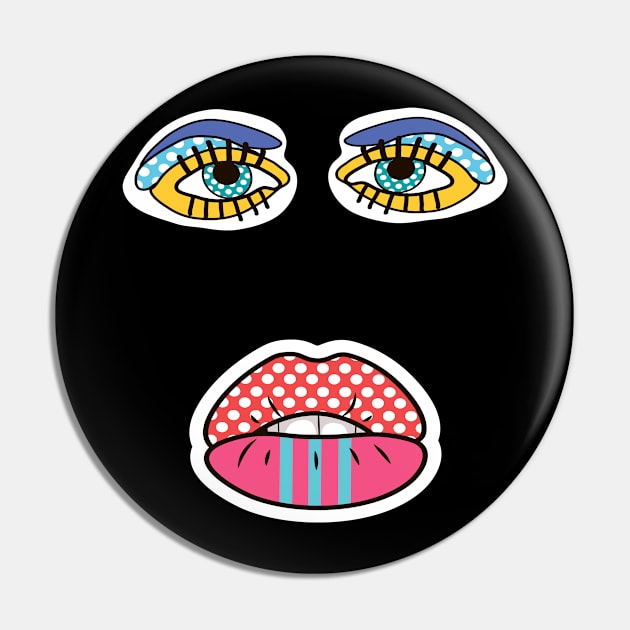 Face Cartoon Pin by familycuteycom