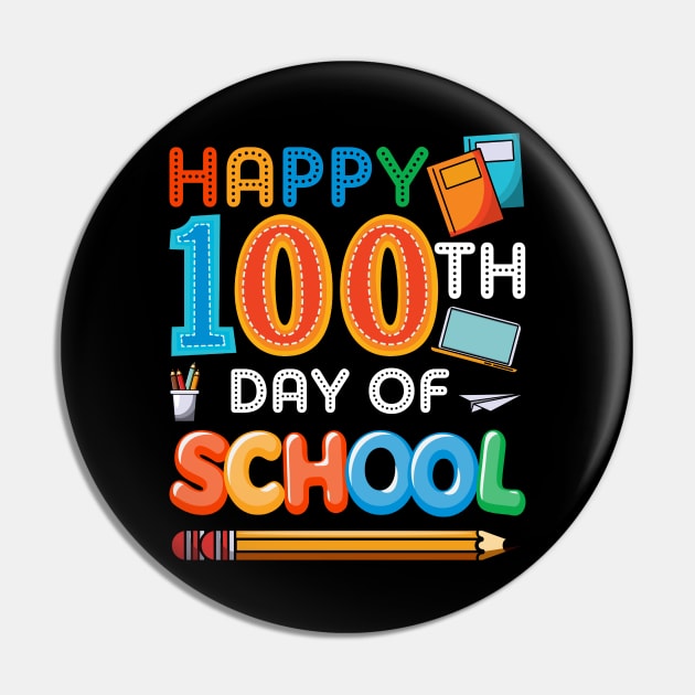 Happy 100 Days Of School Shirt Teacher Gift 100th Day Shirt For Teachers And Students Pin by paynegabriel