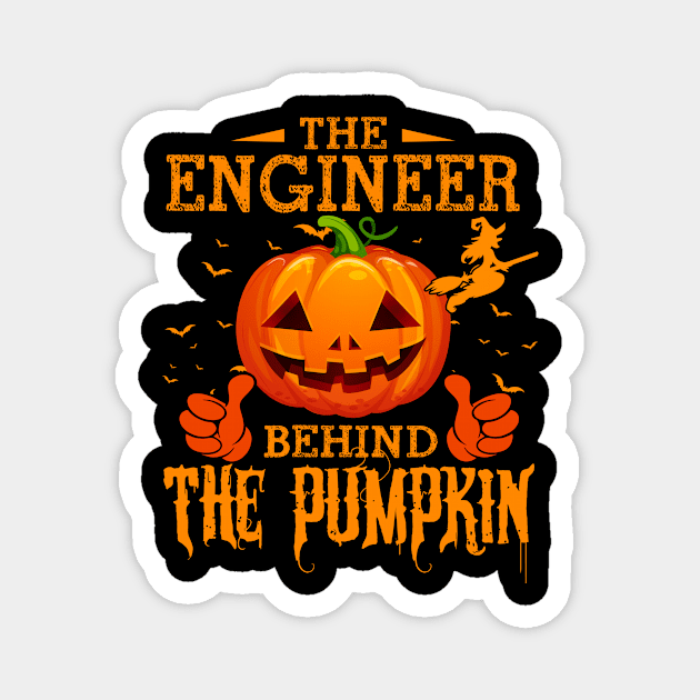 Mens The CHEF Behind The Pumpkin T shirt Funny Halloween T Shirt_ENGINEER Magnet by Sinclairmccallsavd