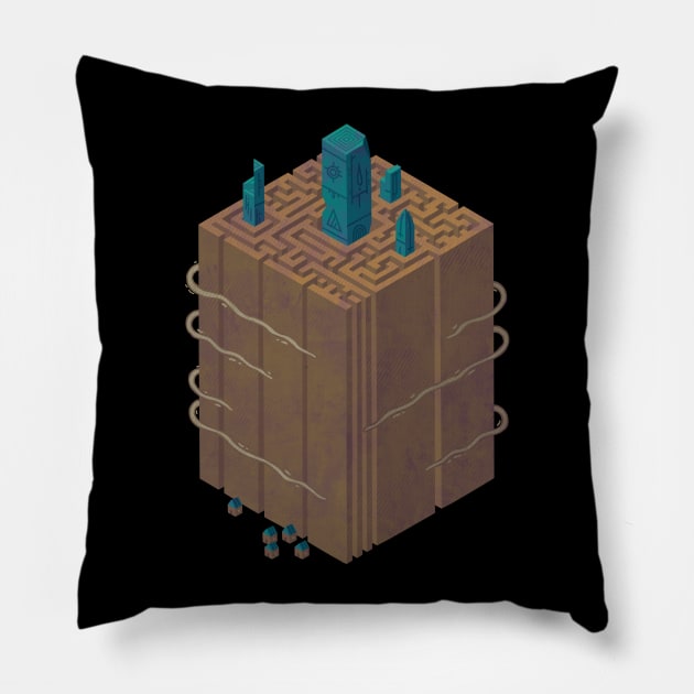 Within the Maze Pillow by againstbound