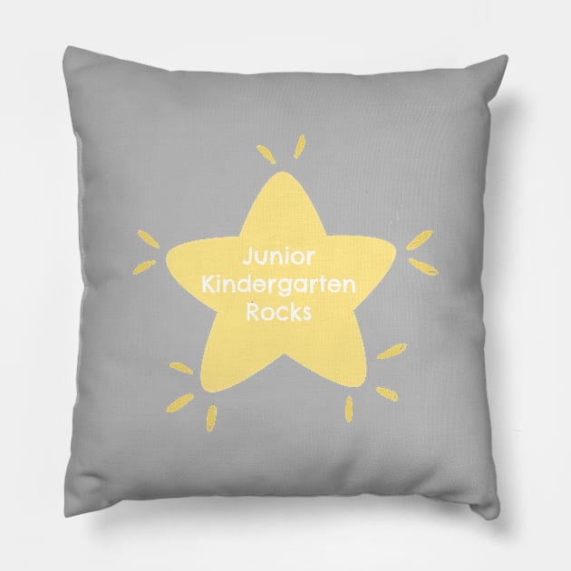 Junior Kindergarten Rocks Pillow by StarsHollowMercantile