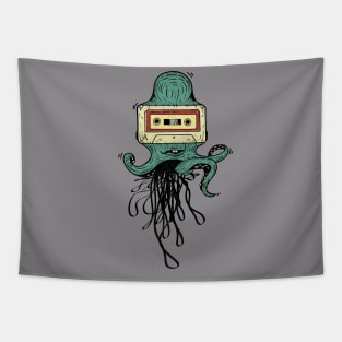 Retro Vintage Octopus & Cassete Tapestry