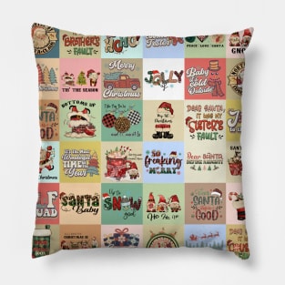 Christmas Patchwork Vintage Pattern Pillow