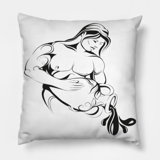 Aquarius abstract art Pillow