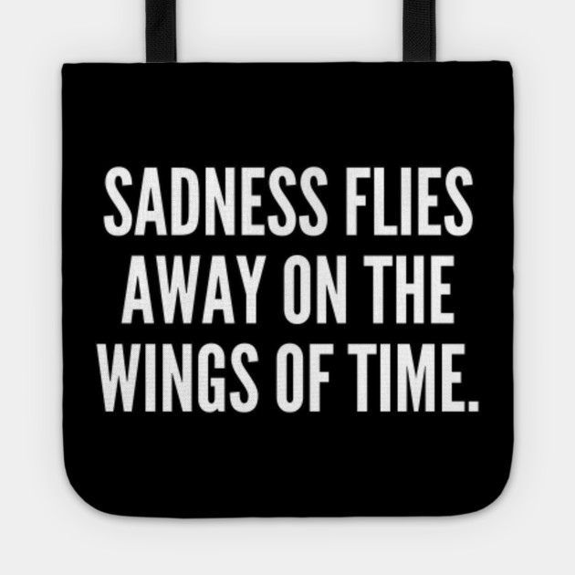 Sadness flies away on the wings of time