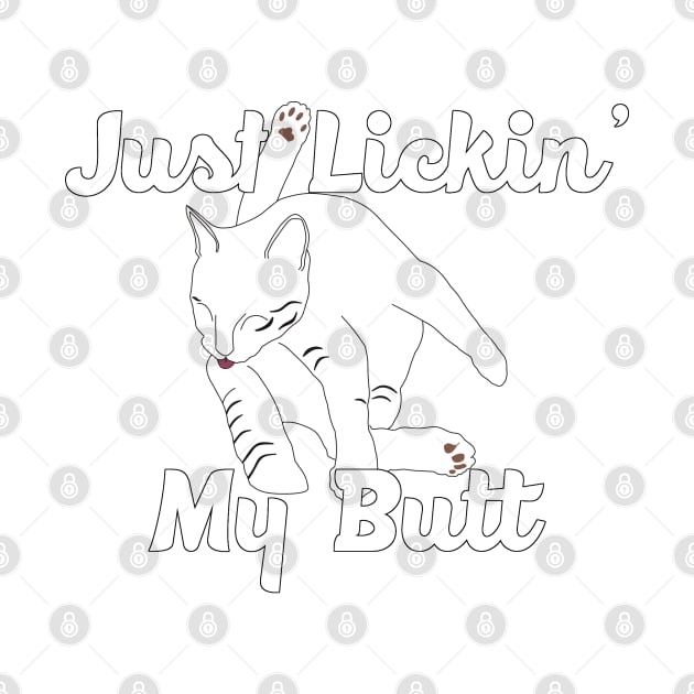 Cat Licking by 9teen