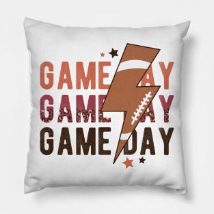 Game Day Retro Football Pillow