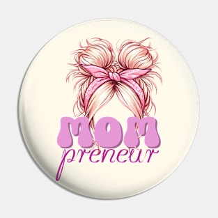 Mompreneur, messy bandana bun design Pin