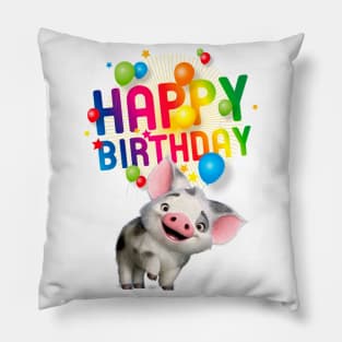 Happy Birthday Graphic Style Pillow