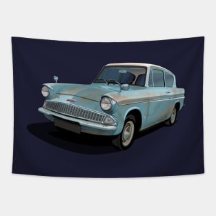Ford Anglia in light blue Tapestry