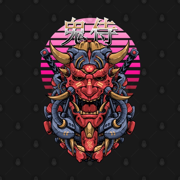 oni mecha samurai by sober artwerk