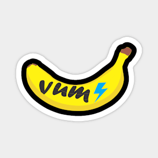 yummy banana lightning bolt Magnet