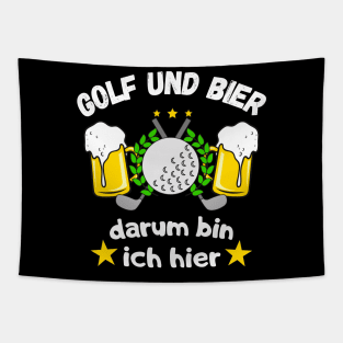 Golf und Bier Lustiges Golfspieler Spaß Tapestry