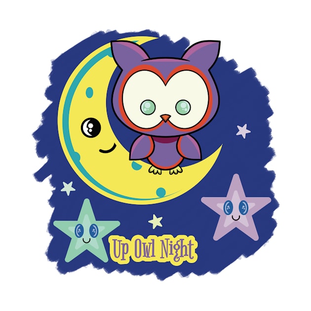 Up Owl Night - Night Owl by RD Doodles