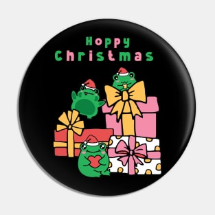 Hoppy Christmas Funny Frog Xmas Gift Pin