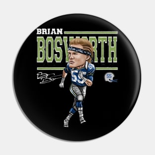 Brian Bosworth Seattle Cartoon Pin