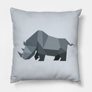 Low Poly Rhino Pillow