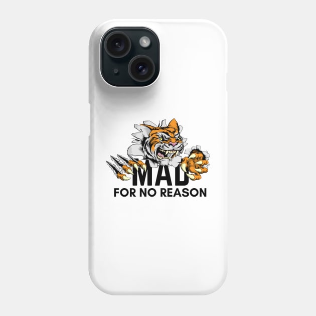 Mad For No Reason Phone Case by Meoipp