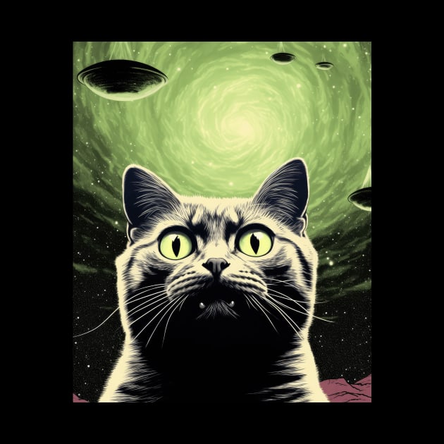 Cat Selfie With UFO by Visual Vibes