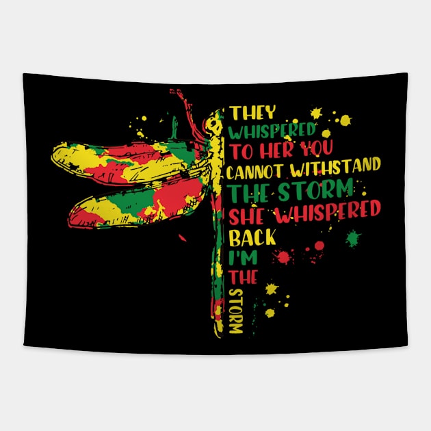 Juneteenth dragonfly they whispered to her you can Tapestry by Tianna Bahringer